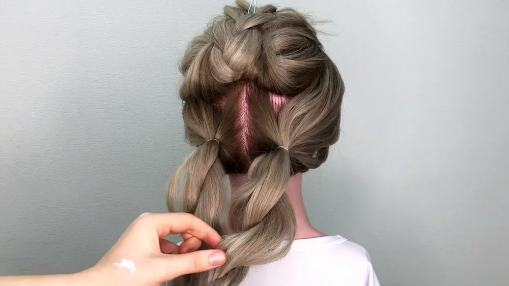 Schemes of braiding hairstyles