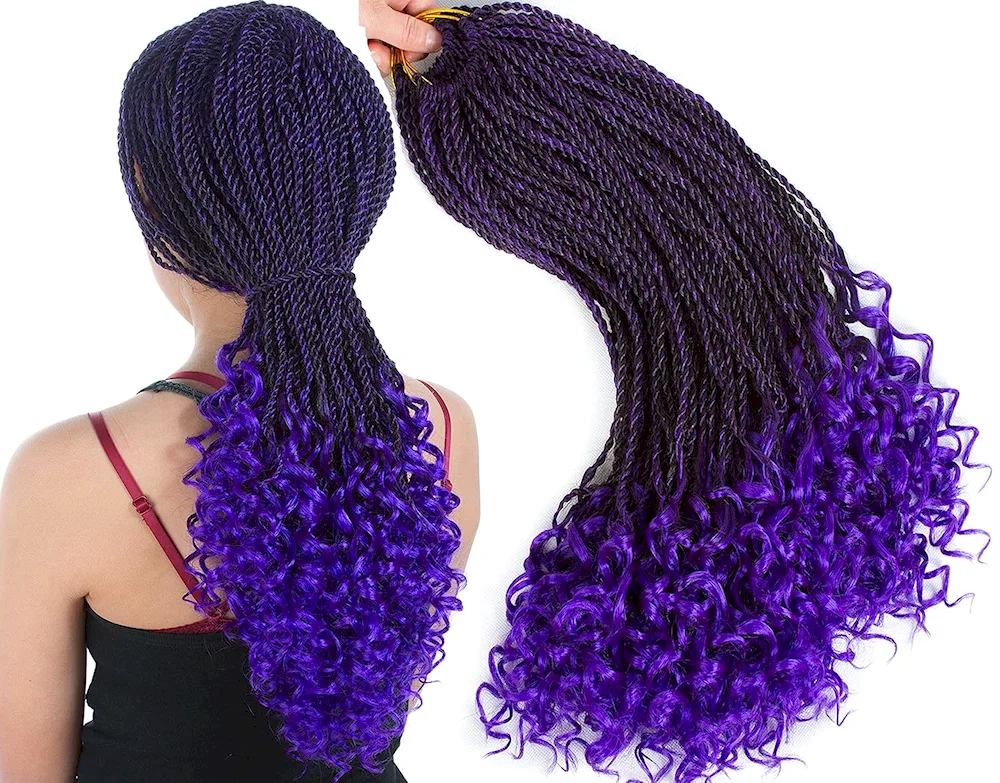 De dreadlocks afro plaits zizi purple