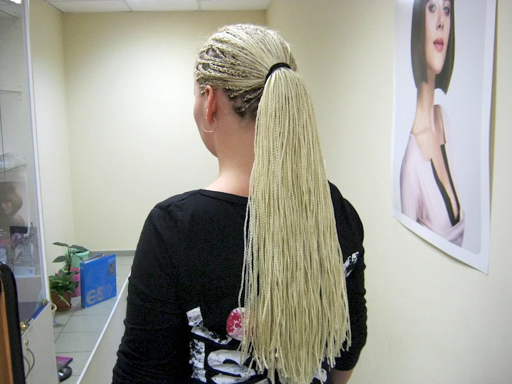 Zizi braids with kanekalon ponytail