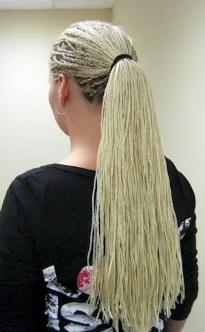 Zizi plaits with kanekalon ponytail