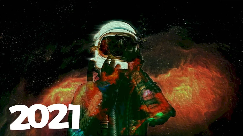 Cosmonaut in space