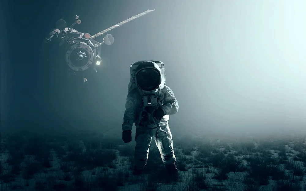 Cosmonaut in space