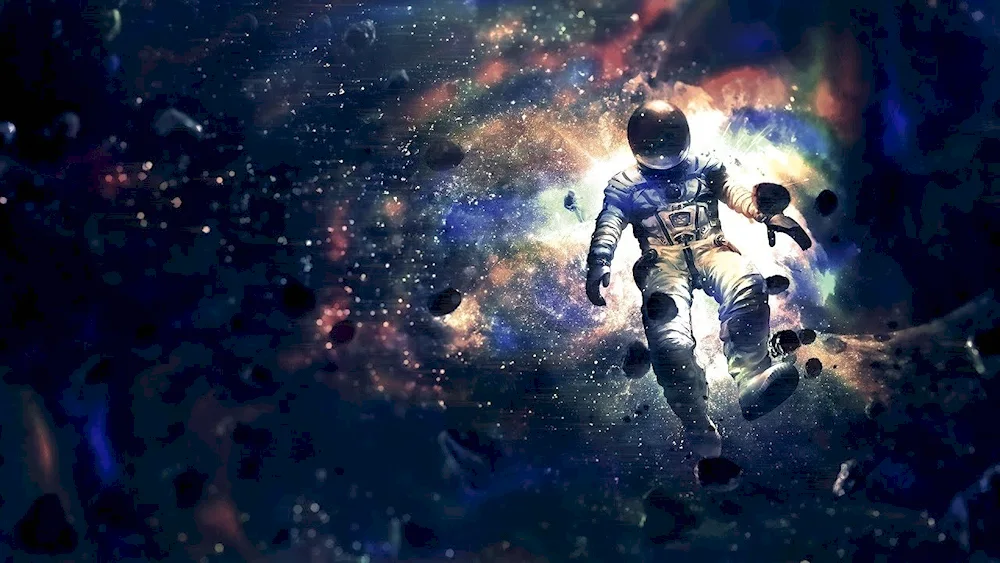 Cosmonaut in space