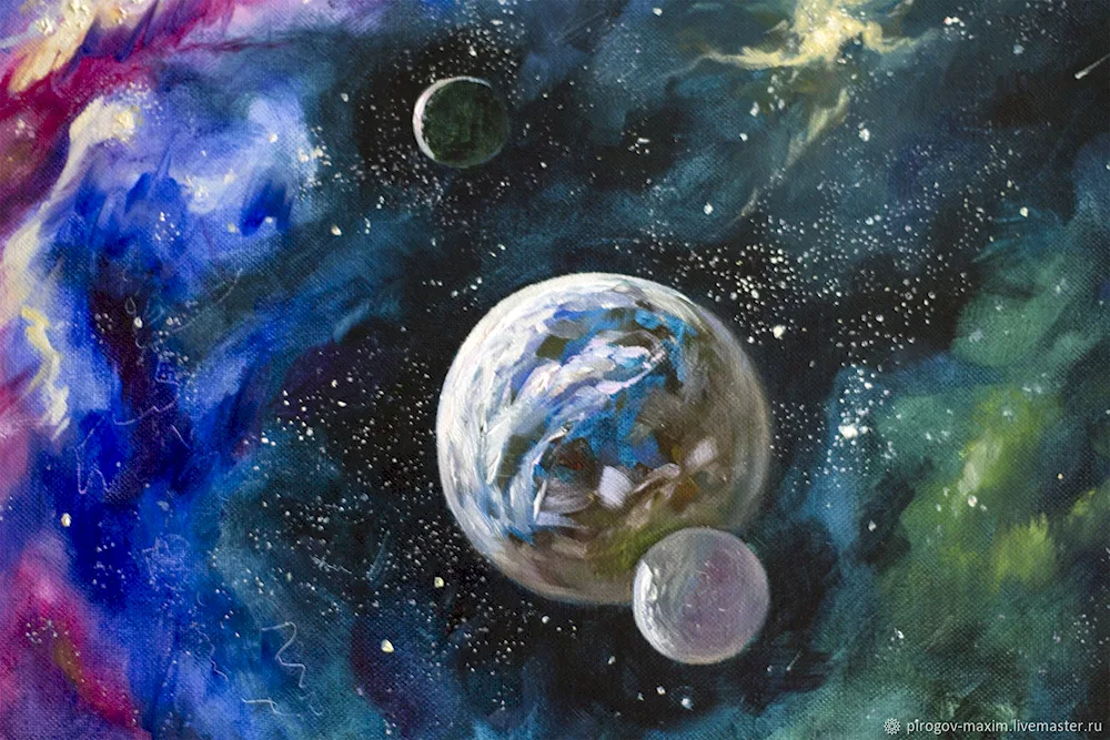 Cosmos painting oil