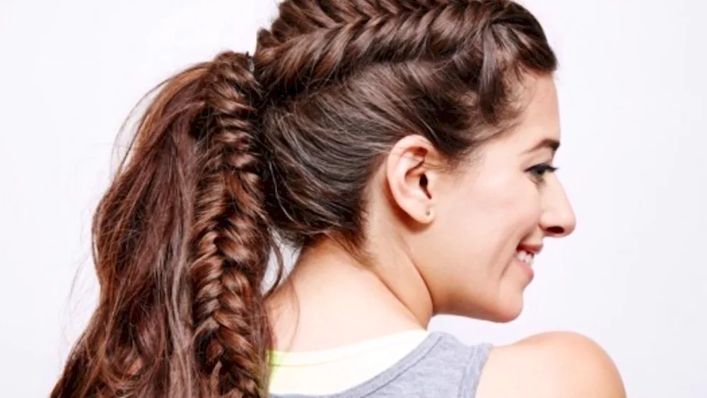 Braid and ponytail hairstyles