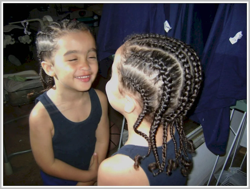 Boy hairstyle with braids