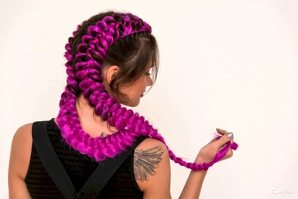 Braids with kanekalon