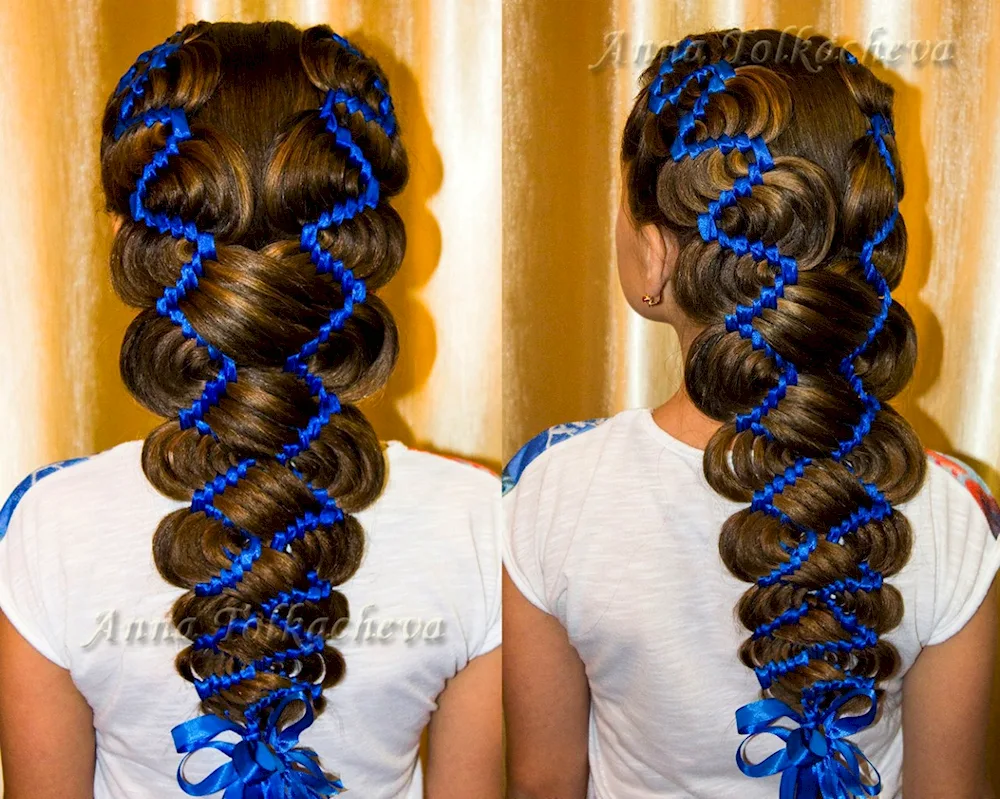 Braid with ribbons