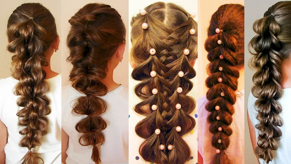 Light braids for long hair