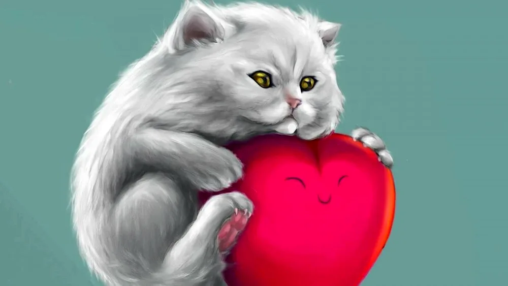 Kitty with a heart