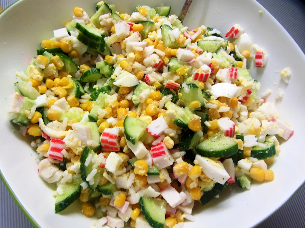 Crab salad without rice