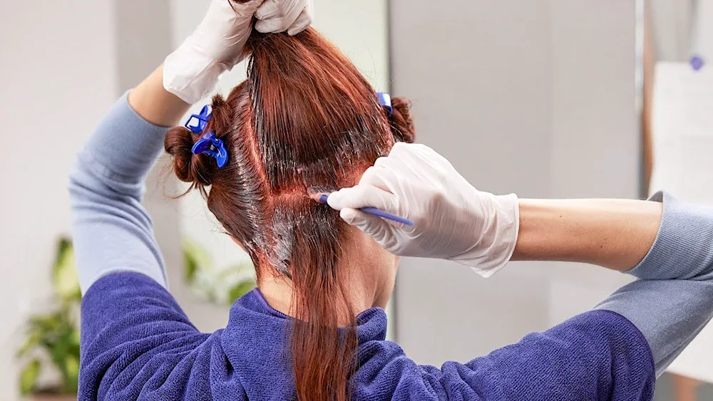 Hawn dyeing for grey hair