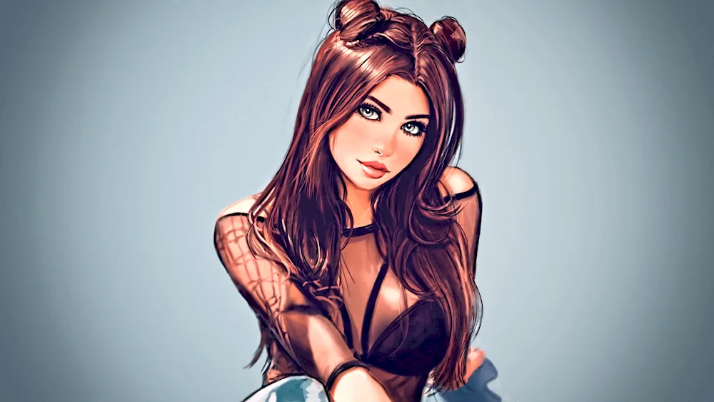 Draw a girl drawing