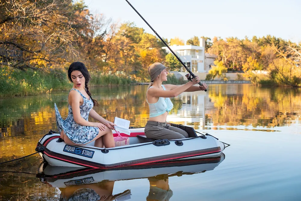 Beautiful girl in a boat