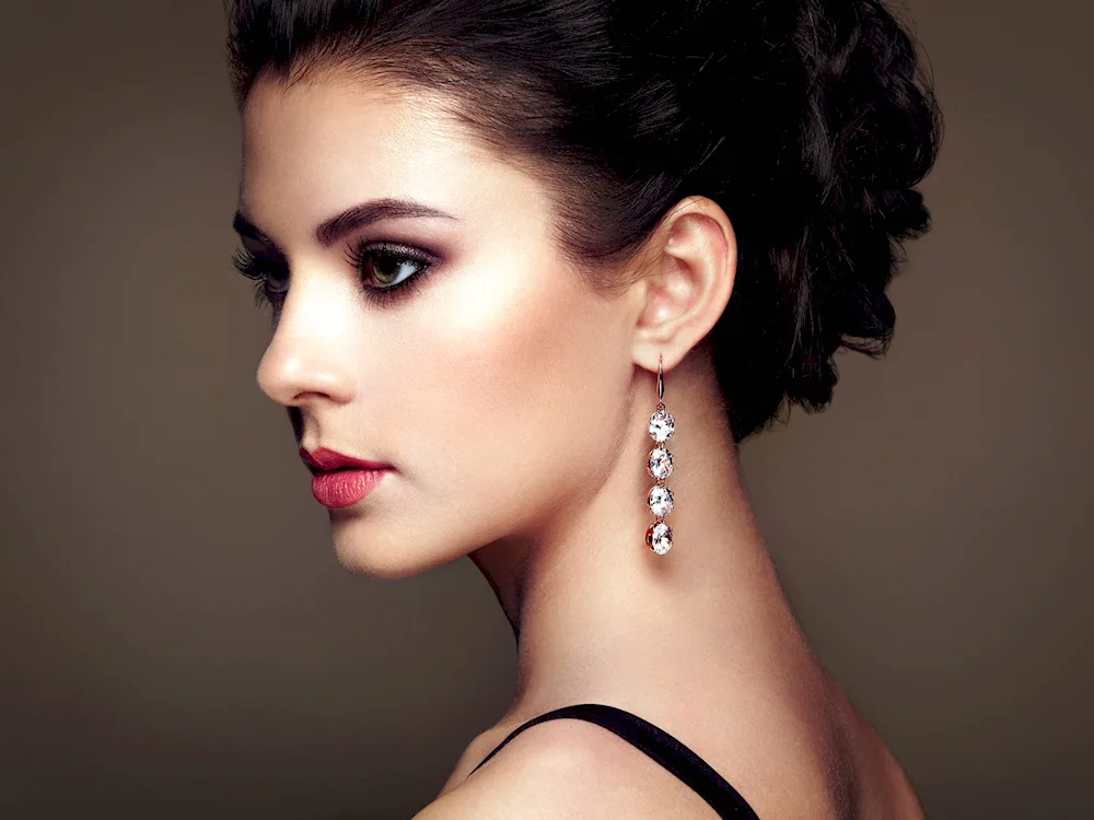 Beautiful girl in profile