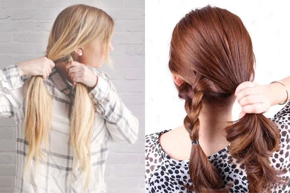 Easy braids for long hair