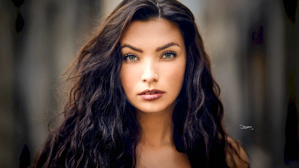 Beautiful dark-haired girl