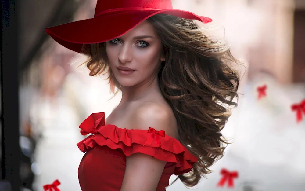 Beautiful woman in hat