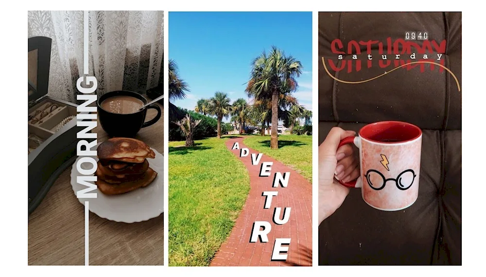 Pretty Instagram story with photo