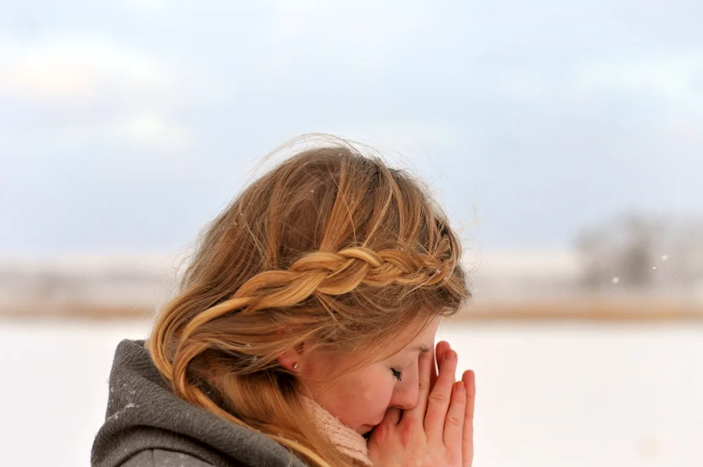Girl Fixing hair