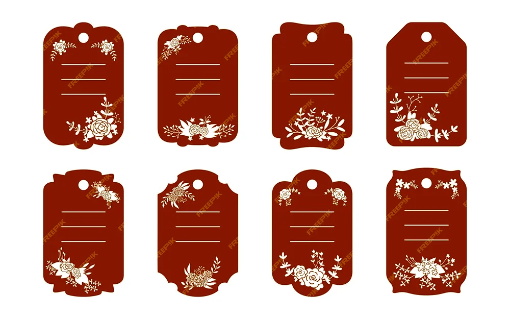 Gift tags for scrapbooking