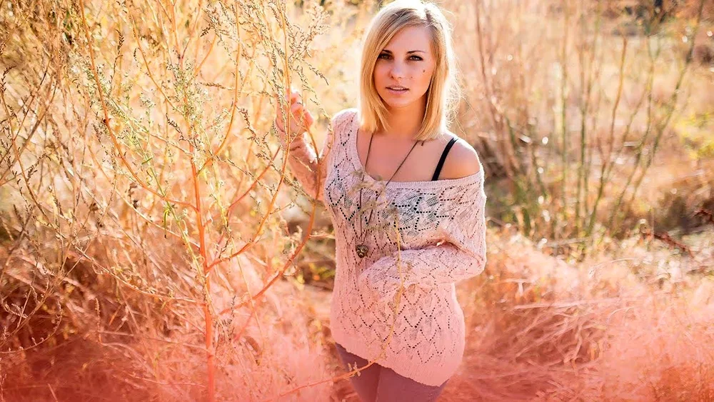 Beautiful blondes in nature