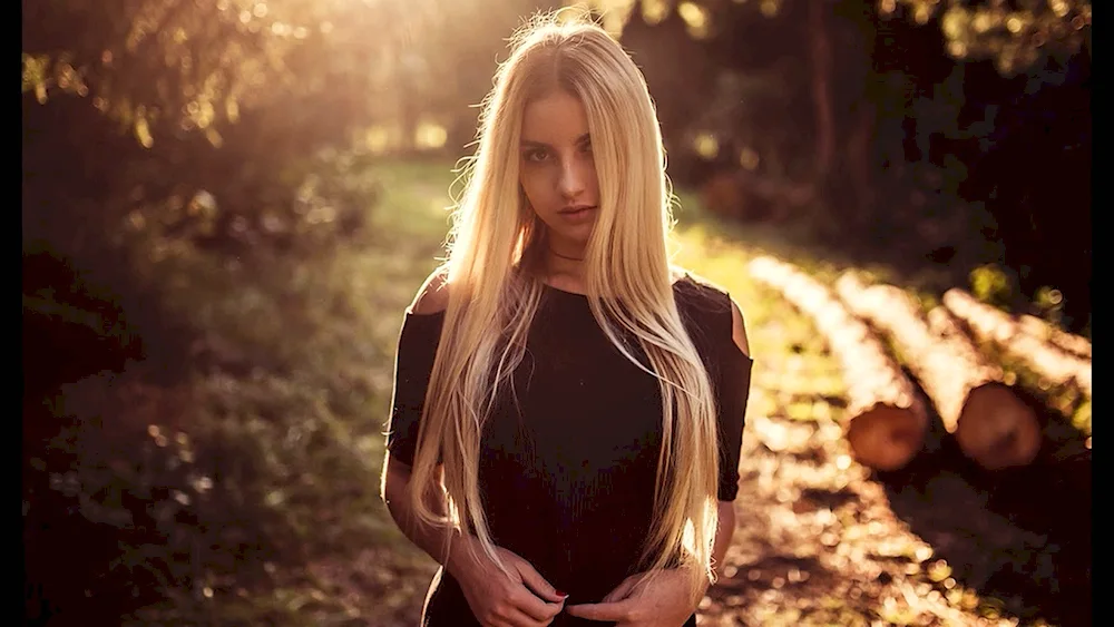 Beautiful blondes with long hair