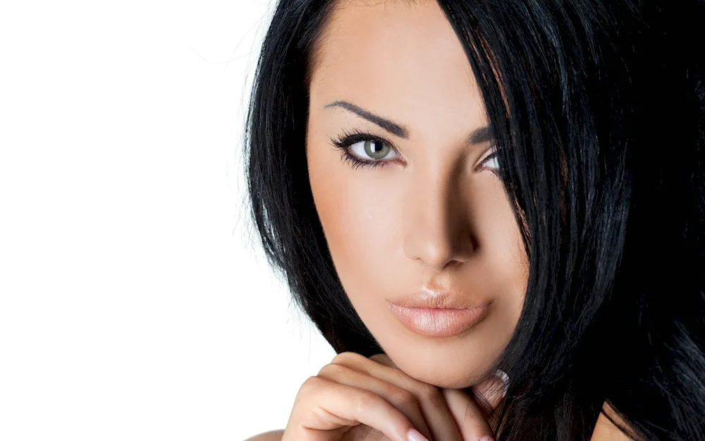 Black brunette bangs