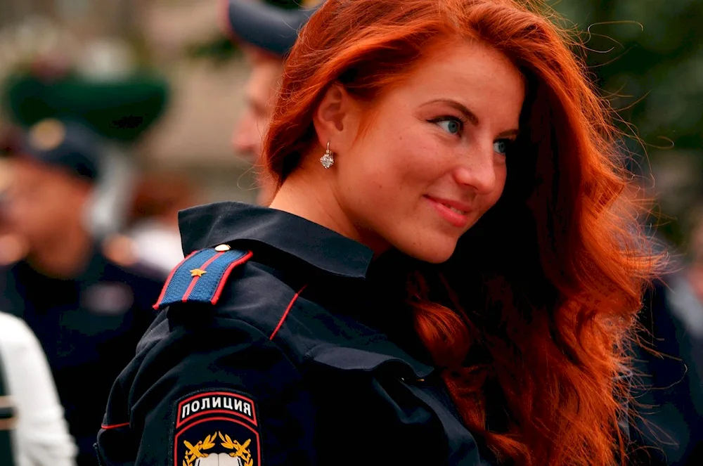 Beautiful girls policeman