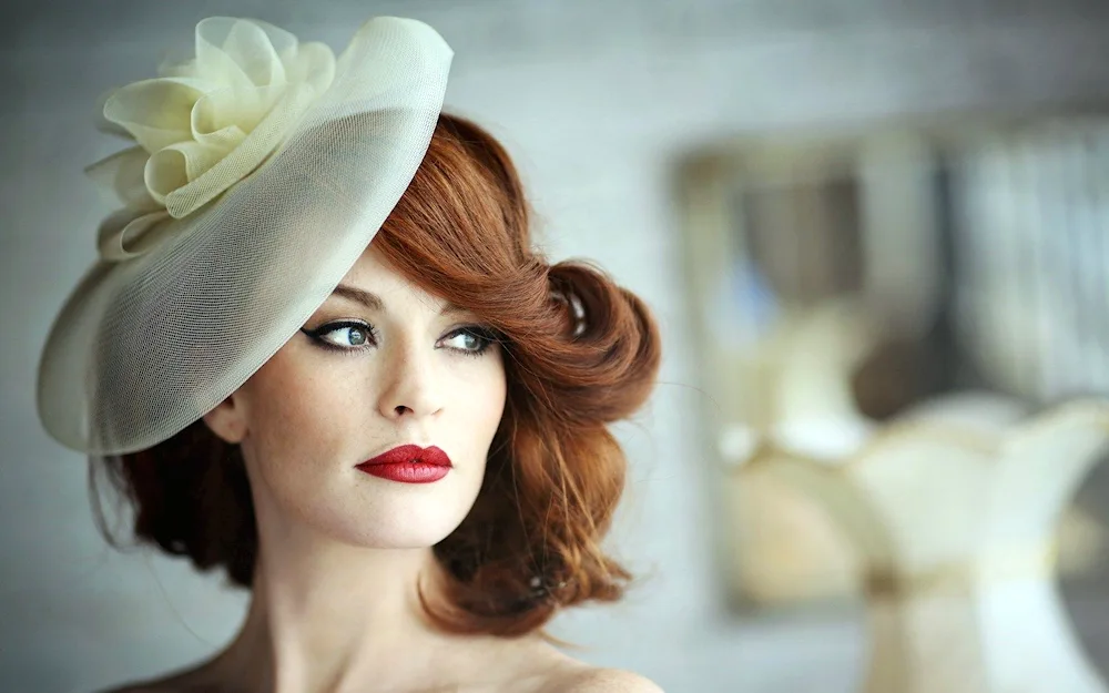 Beautiful girls in hats
