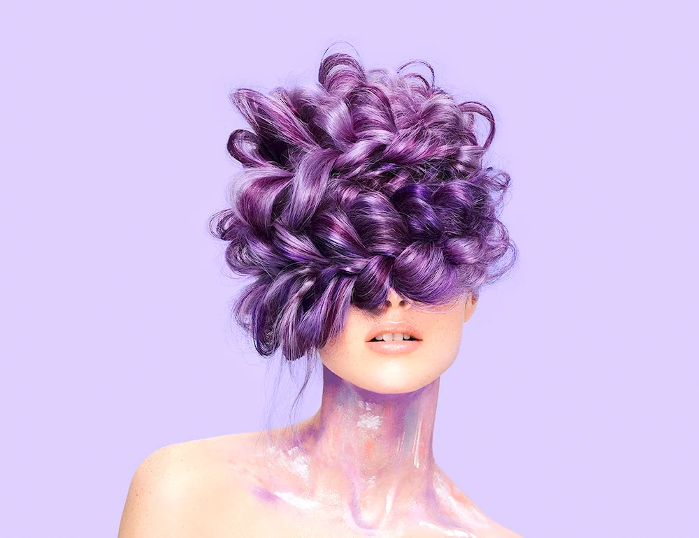 Brown Violet hair colour