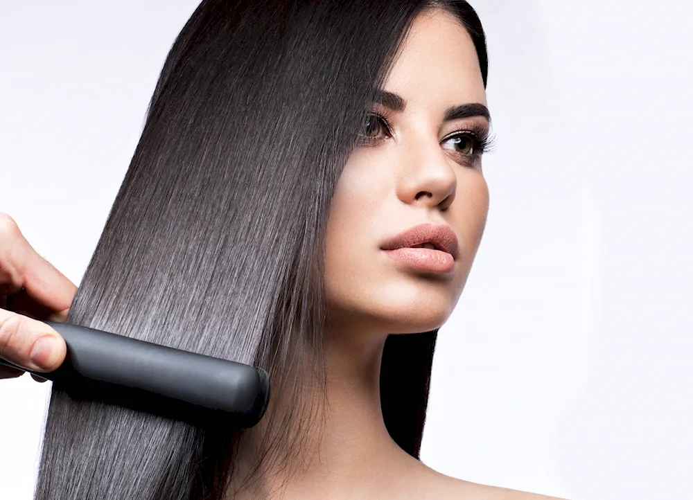 Keratin straightening hair
