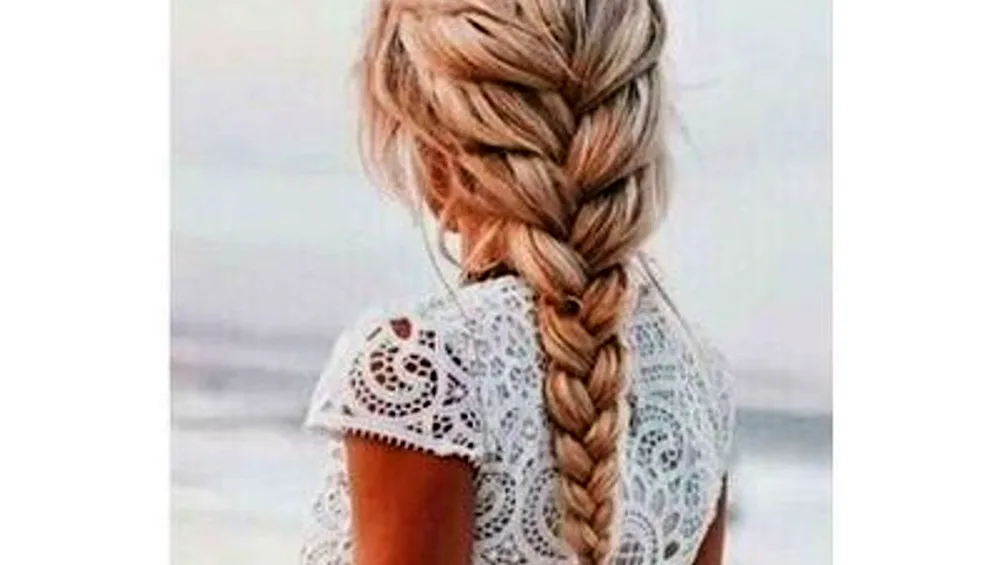 Beautiful braids on long hair