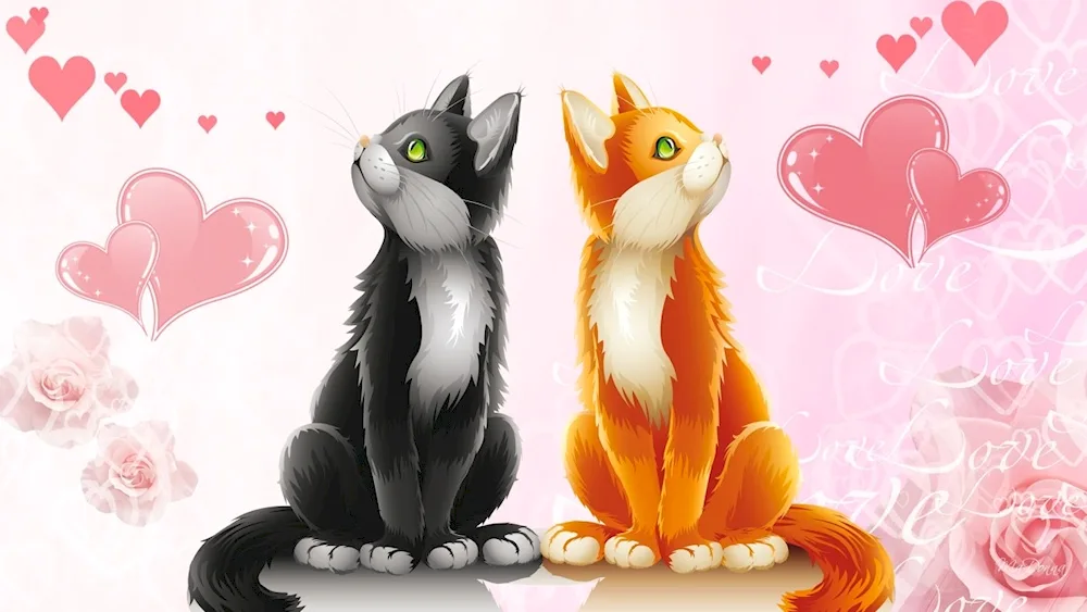 Cute cartoon cats