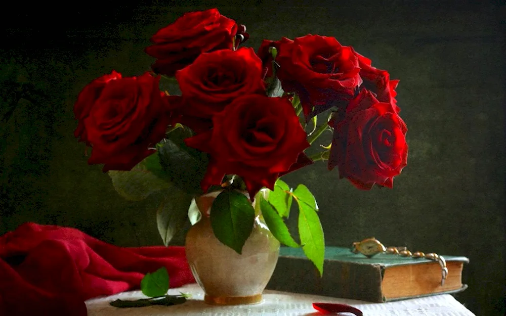 Beautiful still life with roses