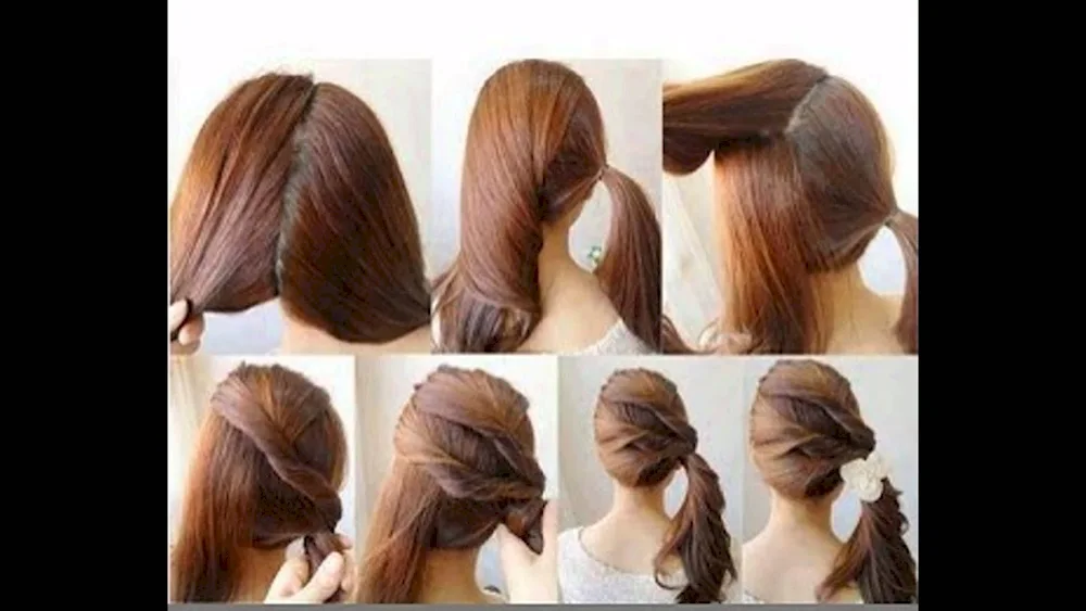 Uncomplicated hairstyles for long hair