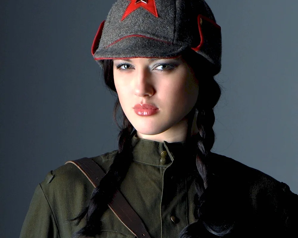 Pilot on a girl's head