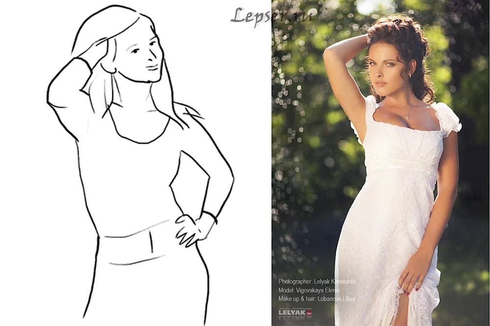 Beautiful poses for a photo shoot