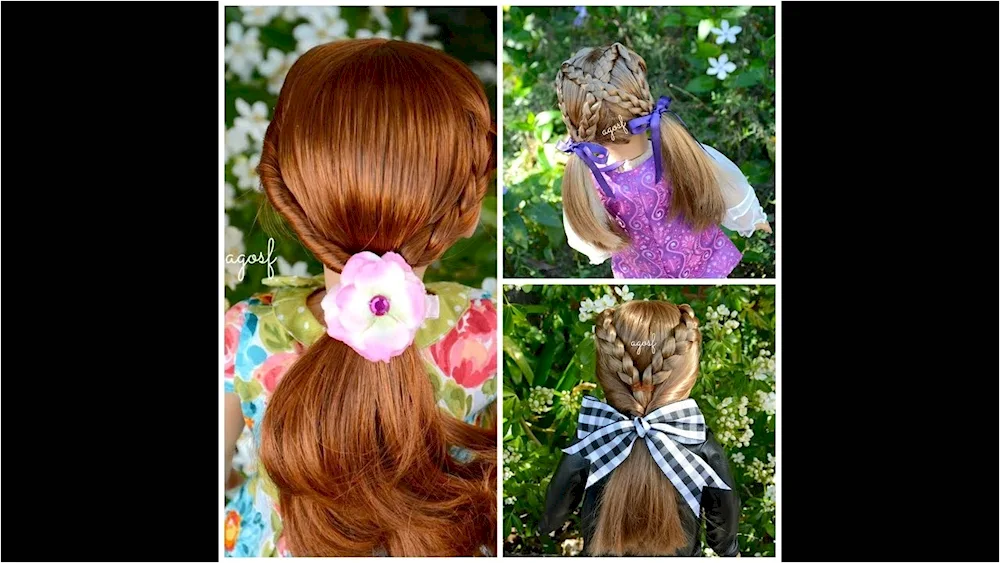 Beautiful hairstyles for dolls