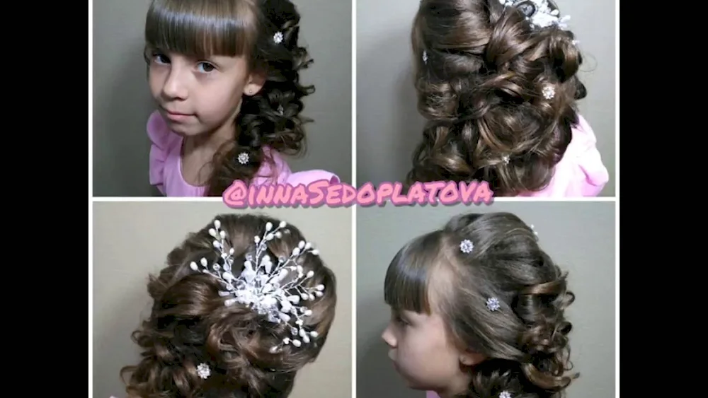 Garden graduation hairstyles with tiara