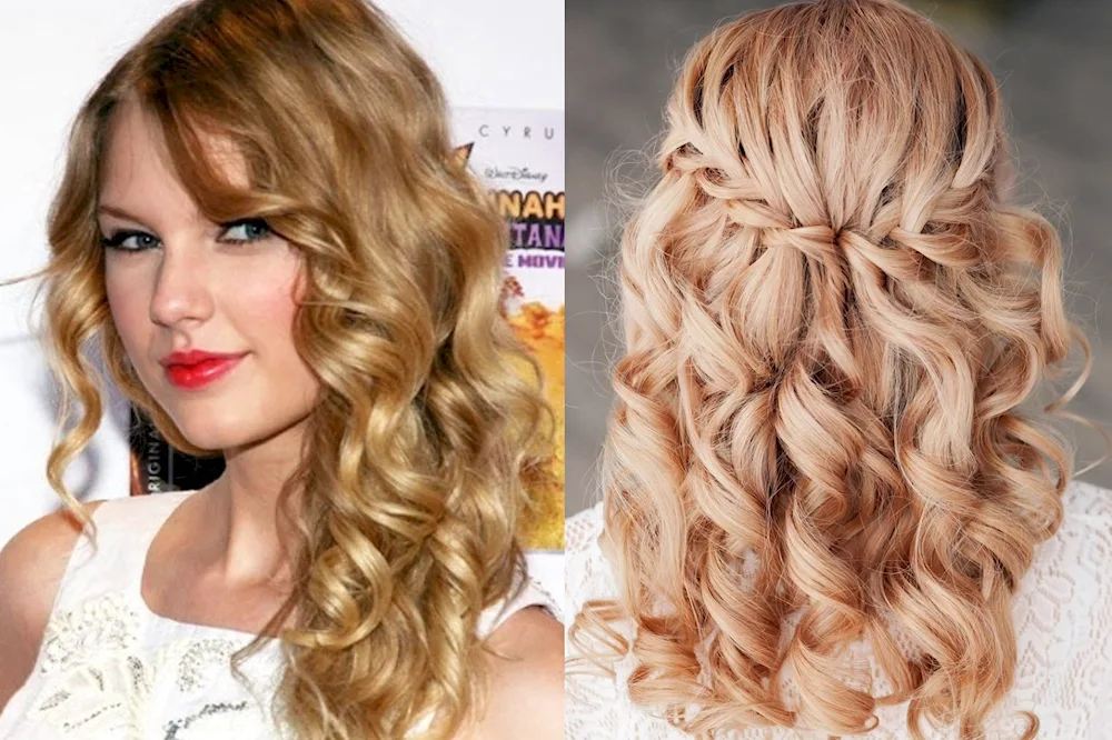 Girl curls hairstyle