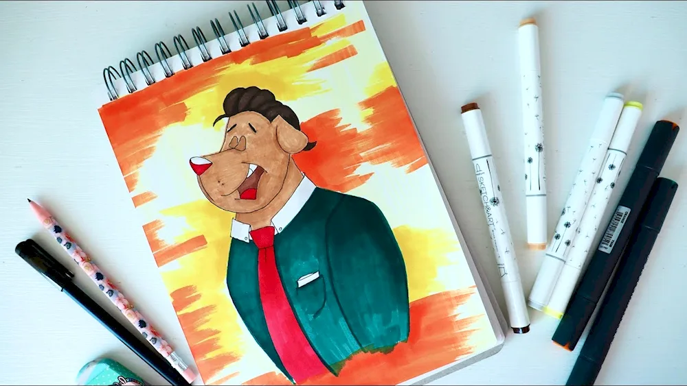 Beautiful drawings with markers