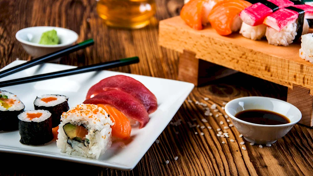 Sushi. and rolls