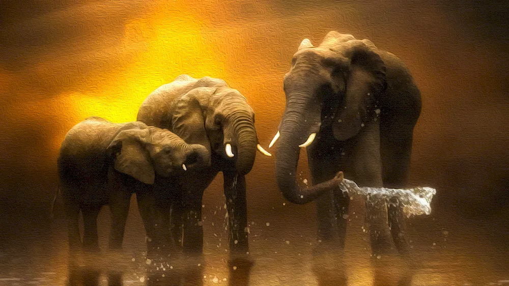 Elephant in the jungle