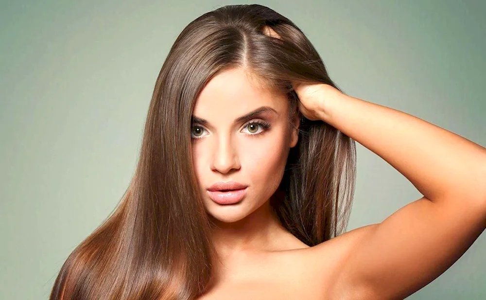 Hair iron straightening before and after