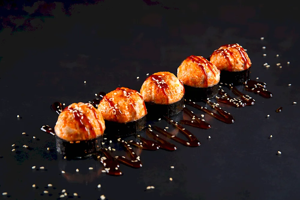 Baked unaki roll