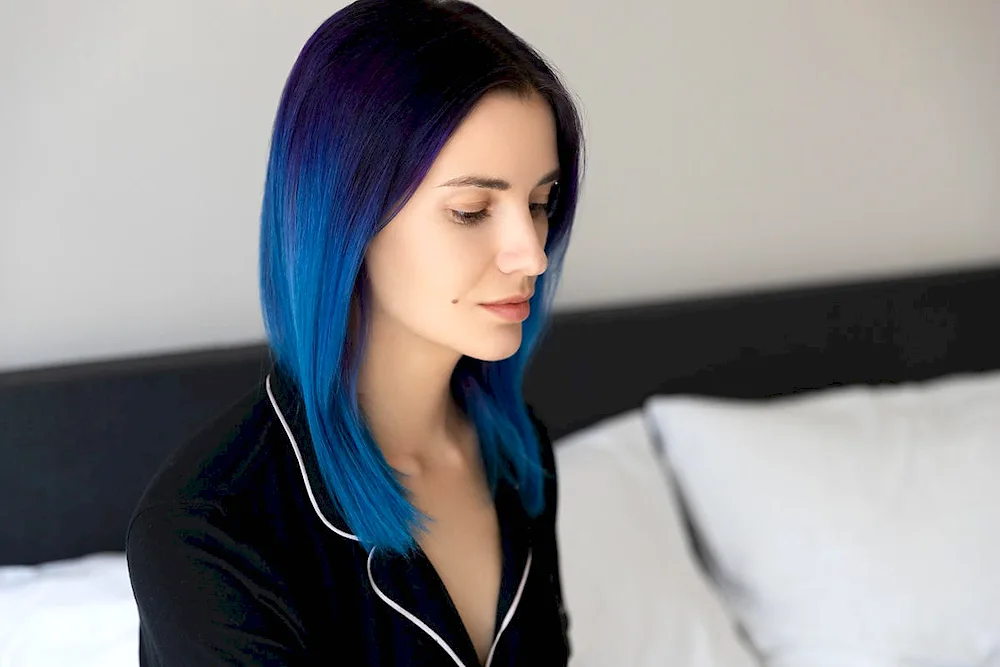 Beautiful women after 40 photo blue hair