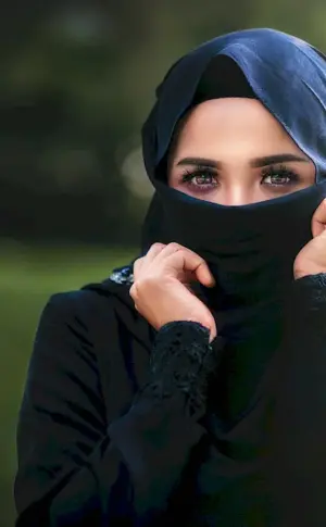 Beautiful women in burqa