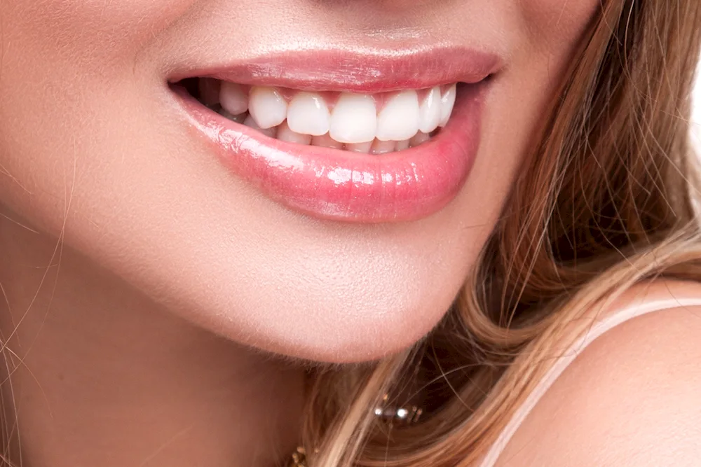 Women's teeth. lips