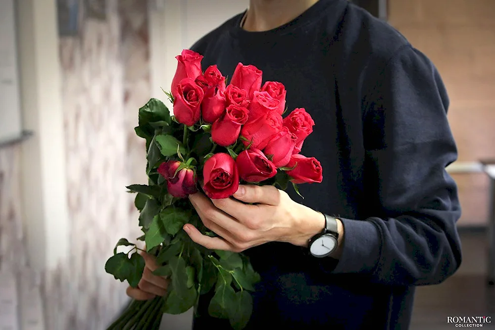 Beautiful bouquet in hand